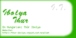 ibolya thur business card